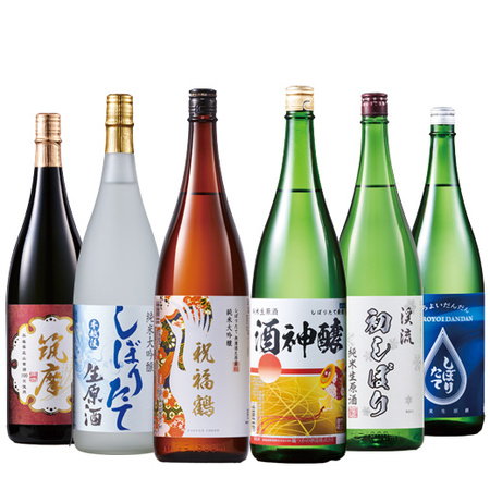 まとめて６蔵しぼりたて新酒生原酒飲みくらべ一升瓶６本組