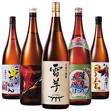限定価格★特割！薩摩五蔵いも焼酎飲みくらべ一升瓶５本組Ⅱ