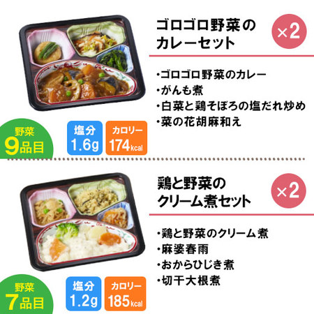 宅菜便　からだ想いのはれやか御膳20食（お試しCセット）