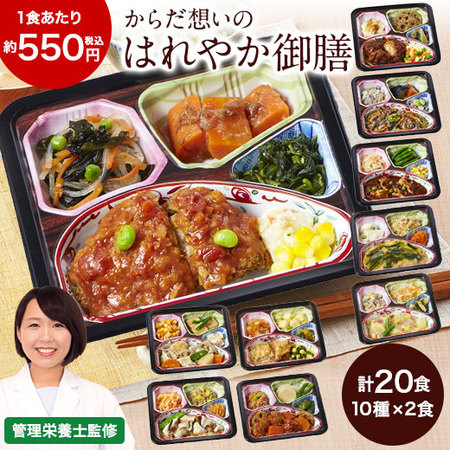 宅菜便　からだ想いのはれやか御膳20食（お試しEセット）