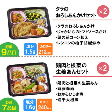 宅菜便　からだ想いのはれやか御膳20食（お試しFセット）