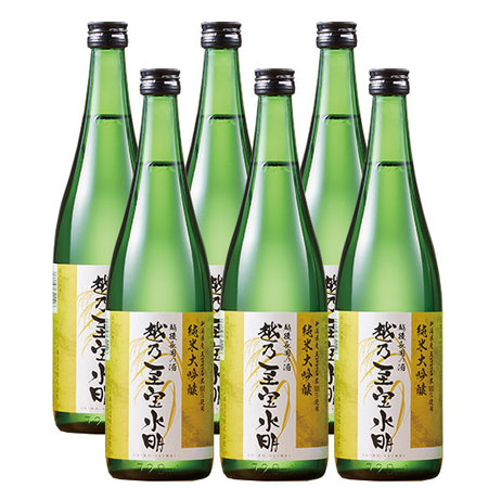 ≪ＷＥＢ限定★在庫販売！６０％ＯＦＦ！≫越乃至宝水明　純米大吟醸　五百万石　720ｍｌ 6本組