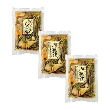 筍とわらびのしょうゆ漬３袋