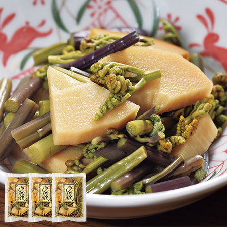 筍とわらびのしょうゆ漬３袋