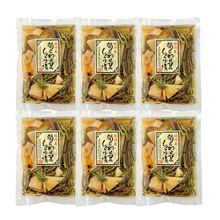 筍とわらびのしょうゆ漬６袋