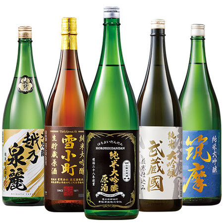 ≪ＷＥＢ限定★５４％ＯＦＦ！≫純米大吟醸原酒入り！全国の大吟醸飲みくらべ一升瓶５本組