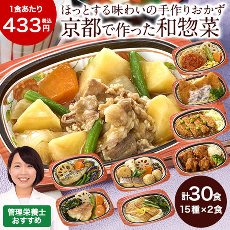 宅菜便　京都はんなり一菜お試し３０食（Bセット）