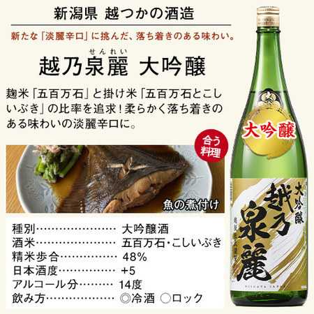 ≪プレゼント付！５４％ＯＦＦ！≫大吟醸入り！新潟地酒一升瓶６本組