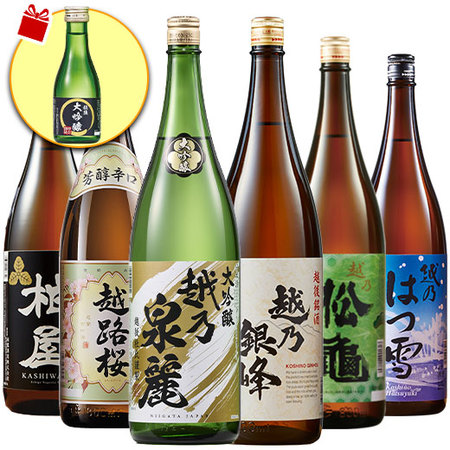 ≪プレゼント付！５４％ＯＦＦ！≫大吟醸入り！新潟地酒一升瓶６本組