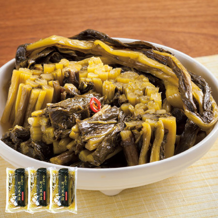 金色の野沢菜本漬