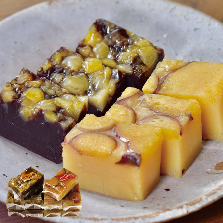 お芋と栗の蒸し羊かんコンビ