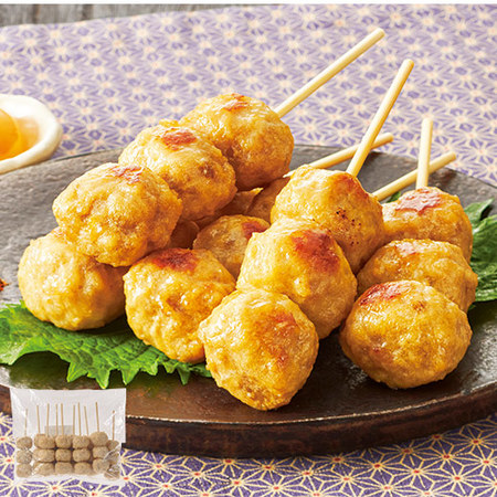 レンジで楽ちん！ジューシー鶏つくね串