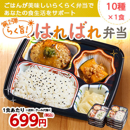 第２弾らく旨はればれ弁当１０種　Aセット【お試し単品】