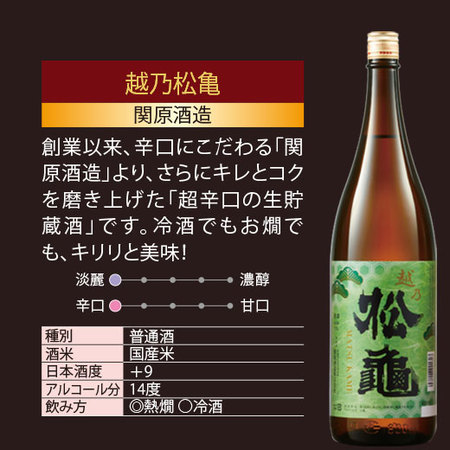 ≪４９％ＯＦＦ！≫特割！越乃六蔵晩酌飲みくらべ一升瓶６本組＜第８弾＞