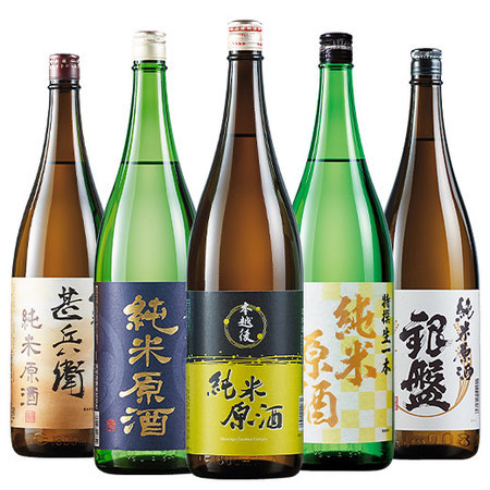 ≪５０％ＯＦＦ！≫特割！５酒蔵の純米原酒飲みくらべ一升瓶５本組