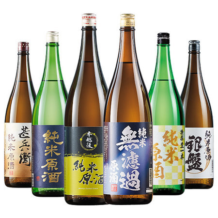 ≪４８％ＯＦＦ！≫特割！６酒蔵の純米原酒飲みくらべ一升瓶６本組
