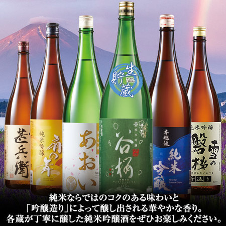 ≪５２％ＯＦＦ！≫特割！６酒蔵の純米吟醸飲みくらべ一升瓶６本組＜第３弾＞
