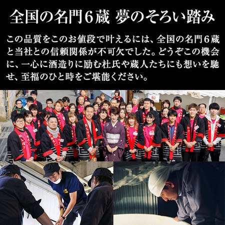 ≪５４％ＯＦＦ！≫特割！６酒蔵の純米大吟醸飲みくらべ一升瓶６本組＜第６弾＞