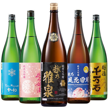 ≪５１％ＯＦＦ！≫特割！越乃五蔵純米大吟醸飲みくらべ一升瓶５本組＜第４弾＞