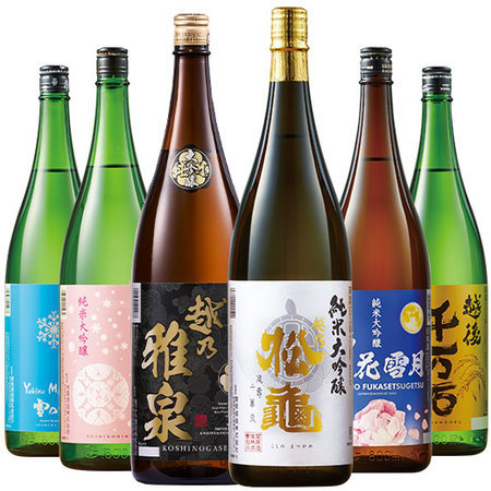 ≪５５％ＯＦＦ！≫特割！越乃六蔵純米大吟醸飲みくらべ一升瓶６本組＜第４弾＞