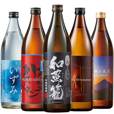 ≪４７％ＯＦＦ！≫特割！薩摩五蔵いも焼酎飲みくらべ 900ｍｌ 5本組