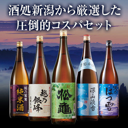≪ＷＥＢ限定★５６％ＯＦＦ！！≫純米酒入り！新潟地酒５本組＋１本増量セット＜第３弾＞