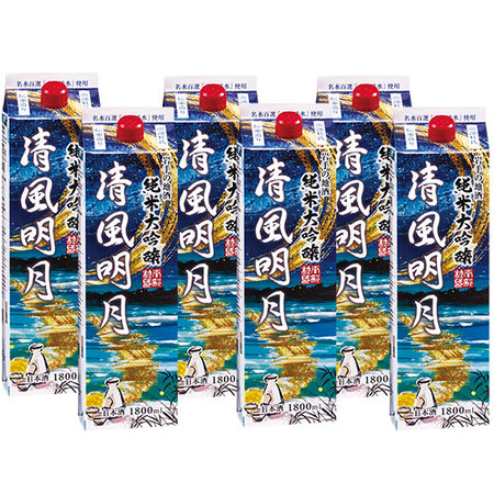 ≪５４％ＯＦＦ！≫清風明月　純米大吟醸　１．８Lパック　６本組