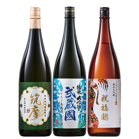 しぼりたて新酒純米大吟醸生原酒飲みくらべ一升瓶３本組