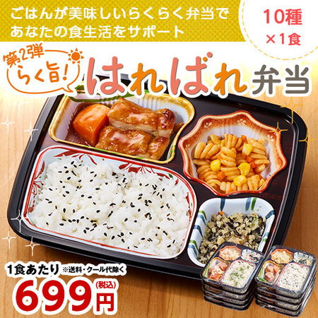 宅菜便　第２弾らく旨はればれ弁当 １０種Dセット【お試し単品】