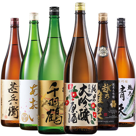 ≪６０％ＯＦＦ！≫全国６酒蔵至福の純米系飲みくらべ一升瓶６本組