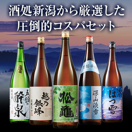 ≪ＷＥＢ限定★５4％ＯＦＦ！！≫純米酒入り！新潟地酒　５本組＋１本増量セット＜第４弾＞
