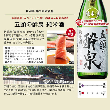 ≪ＷＥＢ限定★５4％ＯＦＦ！！≫純米酒入り！新潟地酒　５本組＋１本増量セット＜第４弾＞