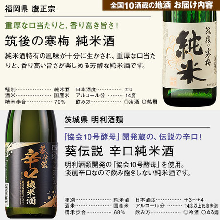 ≪ＷＥＢ限定！５０％ＯＦＦ！≫特割！全国１０酒蔵の大吟醸入り地酒飲みくらべ７２０ｍｌ　１０本組
