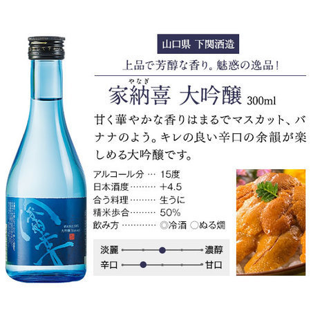 ≪ＷＥＢ限定★在庫販売！特別価格≫家納喜　大吟醸３００ｍｌ×１２本組