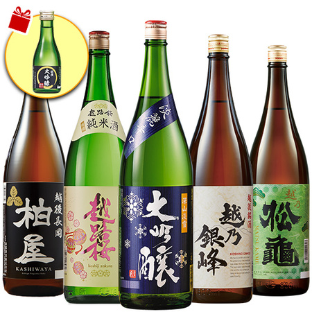 ≪５５％OＦＦ！≫プレゼント付！大吟醸入り！新潟地酒一升瓶５本組