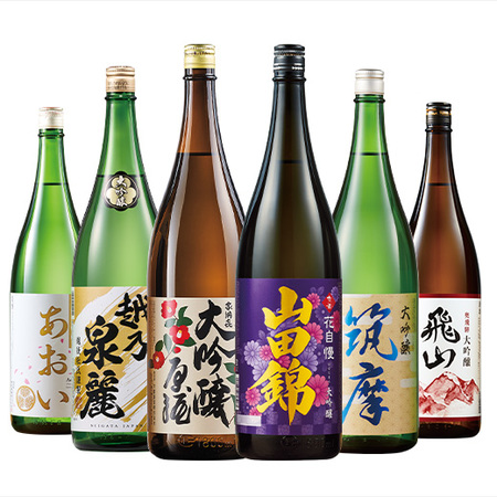 ≪６１％ＯＦＦ！≫全国６酒蔵 至福の飲みくらべ一升瓶６本組＜第２弾＞