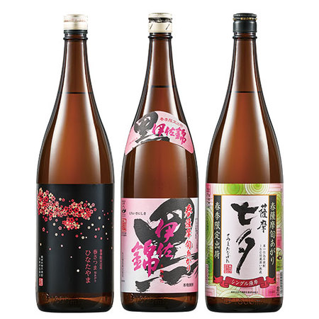 春薩摩旬あがり芋焼酎飲みくらべ一升瓶３本組【３月上旬より順次出荷】