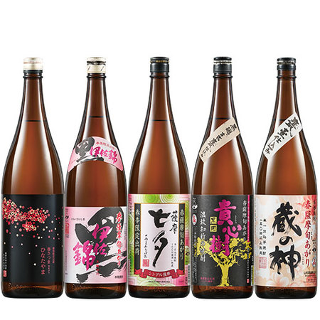 春薩摩旬あがり芋焼酎飲みくらべ一升瓶５本組＜第２弾＞【３月上旬より順次出荷】