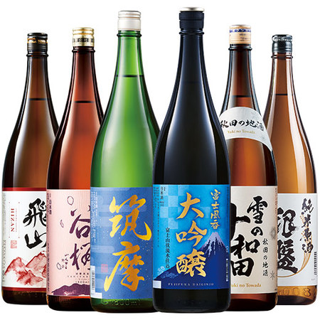 ≪５５％ＯＦＦ！≫名水六蔵飲みくらべ一升瓶６本組