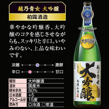 ≪５２％ＯＦＦ！≫特割！越乃六蔵至高の飲みくらべ一升瓶６本組＜第２弾＞