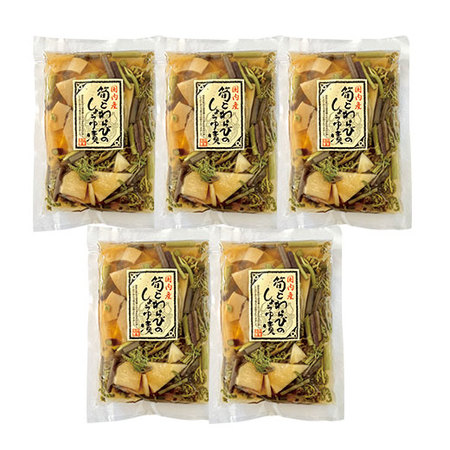 筍とわらびのしょうゆ漬５袋