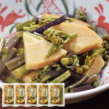 筍とわらびのしょうゆ漬５袋