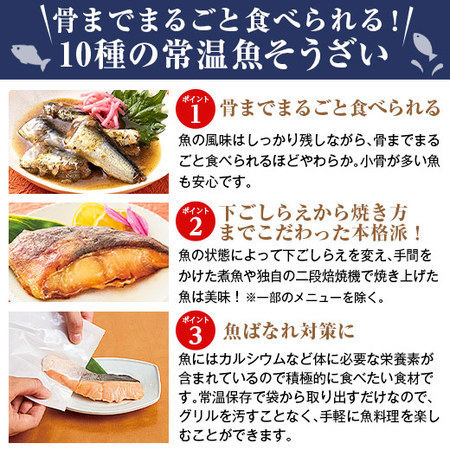 【アウトレットセール★約５０％ＯＦＦ！】１０種の常温魚そうざい（4月分）