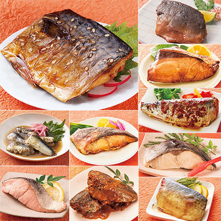 【アウトレットセール★約５０％ＯＦＦ！！】　１０種の常温魚そうざい（2.5.8.11月）