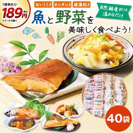 【第２弾】まいにち野菜習慣と美味まるごと魚三昧４０袋　お試しAセット