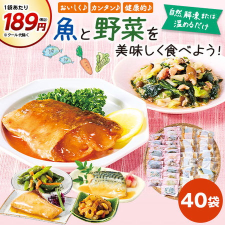 【第２弾】まいにち野菜習慣と美味まるごと魚三昧４０袋　お試しCセット