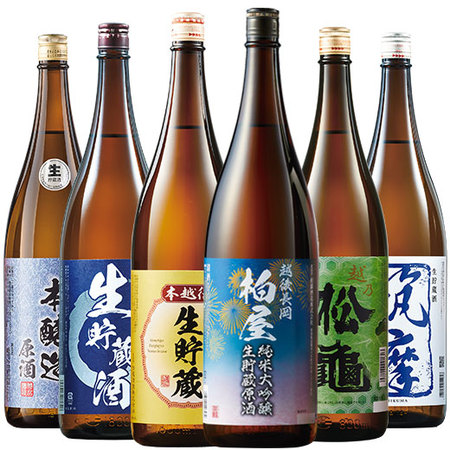 ≪５２％OFF！≫全国６酒蔵 至福の生貯蔵酒飲みくらべ一升瓶６本組
