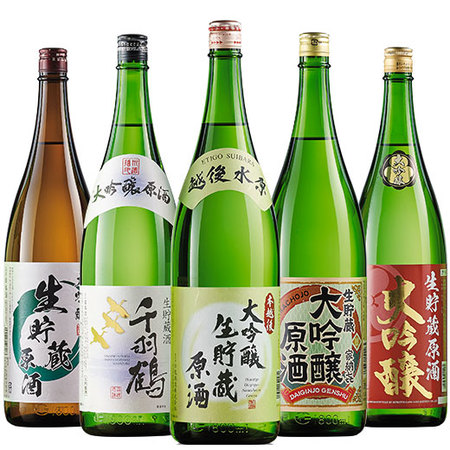 ≪４８％OFF！≫特割！５酒蔵の生貯蔵大吟醸原酒飲みくらべ一升瓶５本組