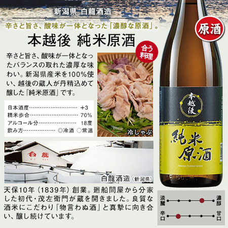 ≪４６％OFF！≫特割！５酒蔵の純米原酒飲みくらべ一升瓶５本組