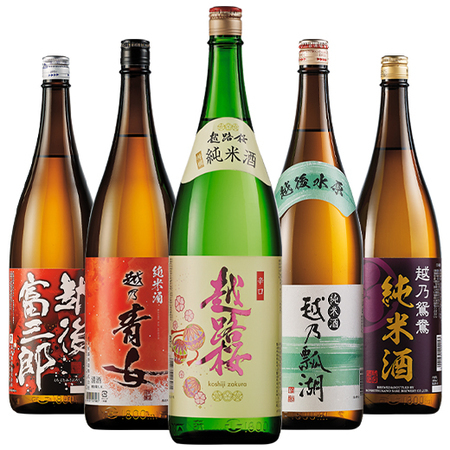 ≪４７％OFF！≫特割！越乃五蔵 純米酒飲みくらべ一升瓶５本組